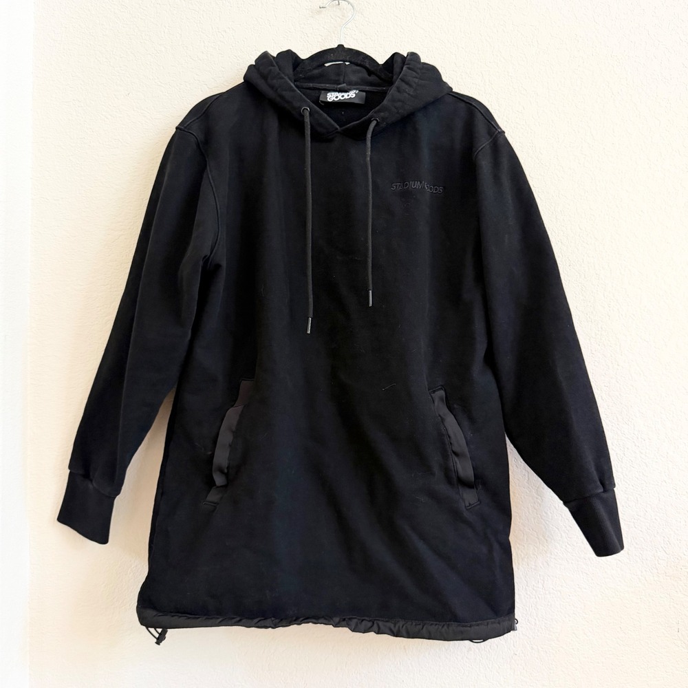 Stadium Goods M Black Cotton Pullover Hoodie Adjustable‎ Toggle Hem Streetwear